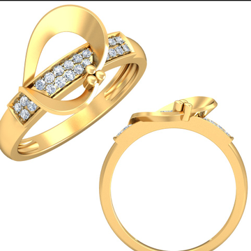22Kt Yellow Gold Entwined Appeal Ring For Women