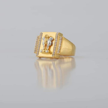 22kt/916 yellow gold stately ashok stambh ring for...