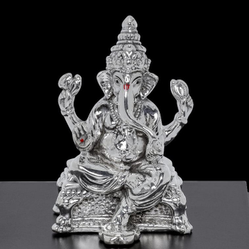92.5 Sterling Silver Sitting Ganesha With Sindoor...