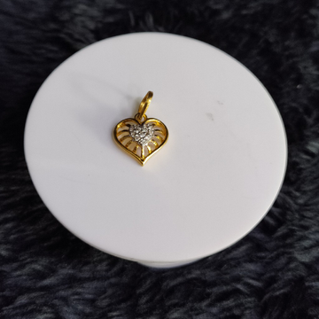 22KT/916 Yellow Gold Heart Pendent  For Unisex