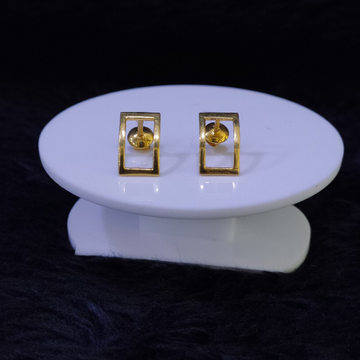 22KT/916 Yellow Gold Ebony Earrings For Women