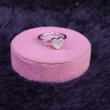 92.5 Sterling Silver Heart Ring For Women