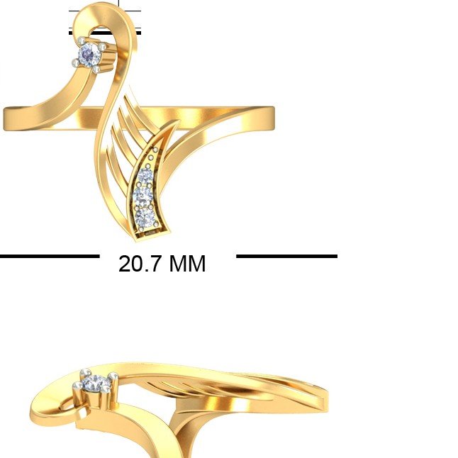 22KT Yellow Gold Chrisanta Ring For Women
