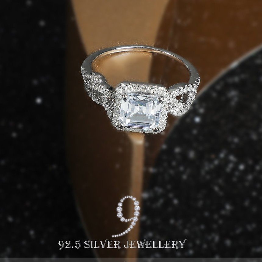 92.5 Silver CZ Girl Ring PJ R001