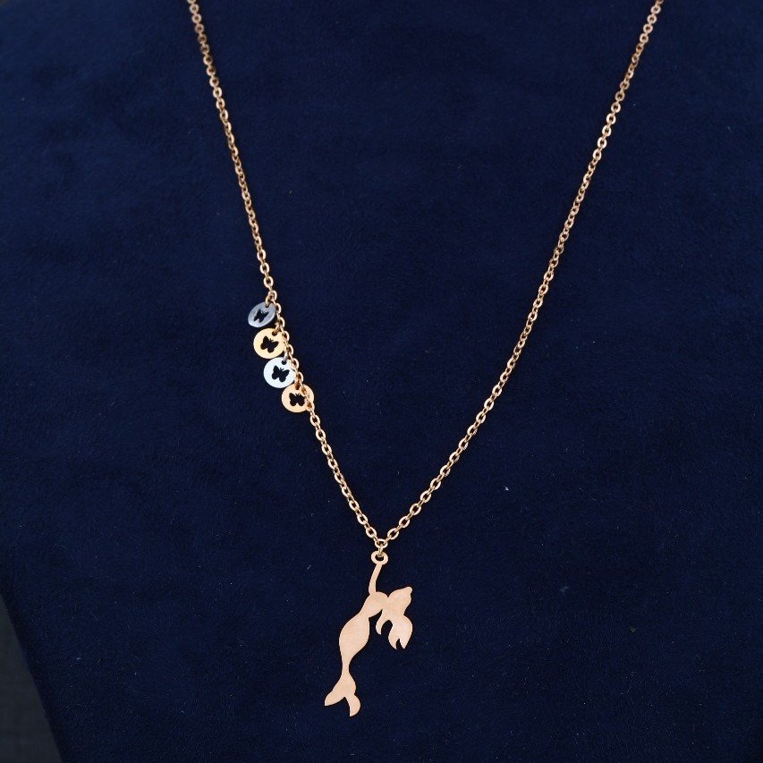 18KT/750  Rose Gold Alloi Pendent Chain For Women