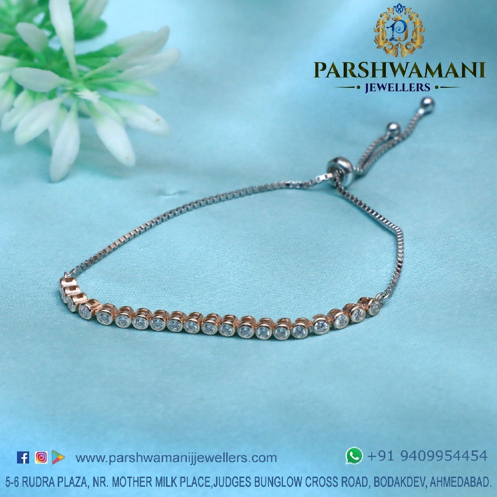 92.5 SterlingsSilver Beaded Brecelet For Women