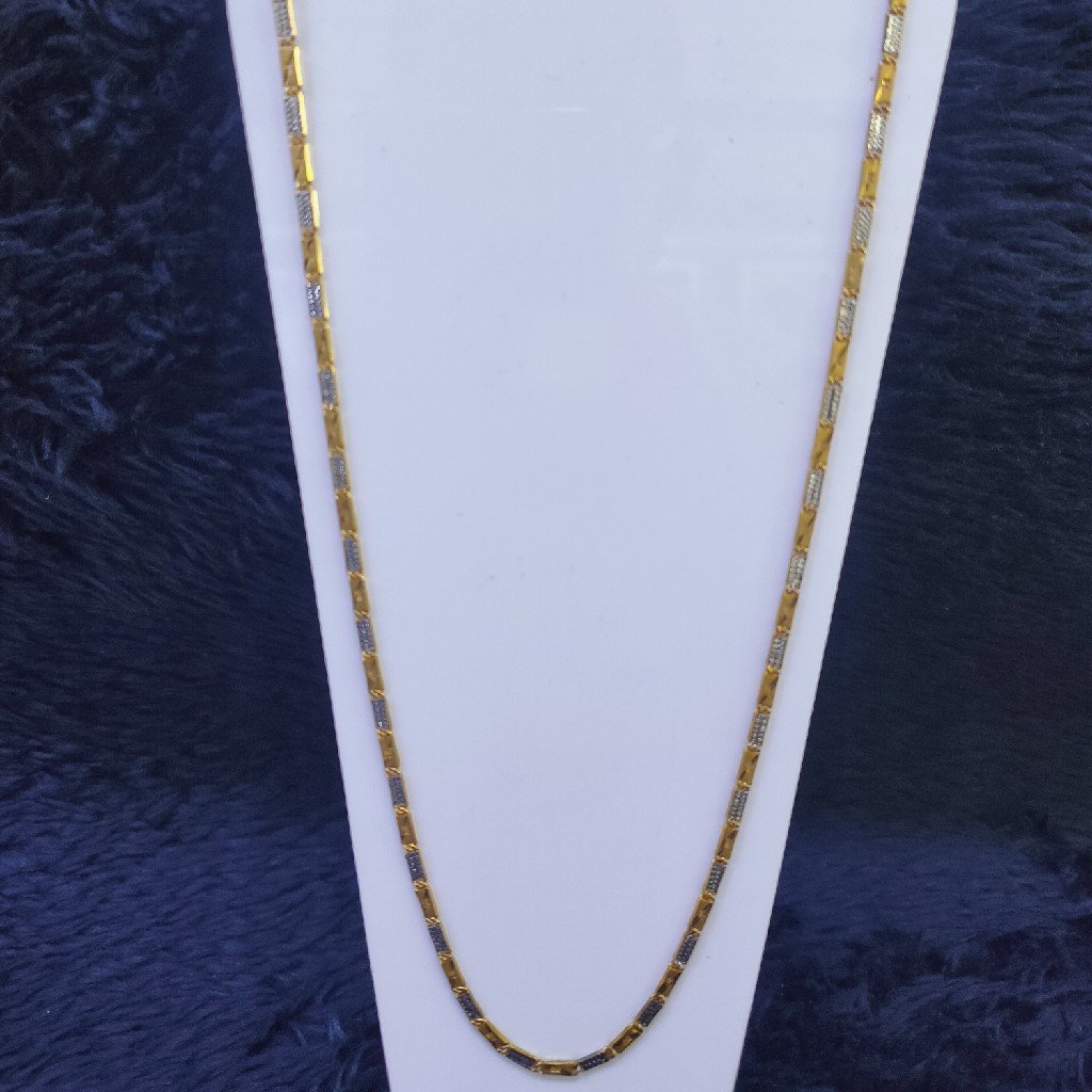 22KT/916 Yellow Gold Emray Chain With Rodiyam GCH-70