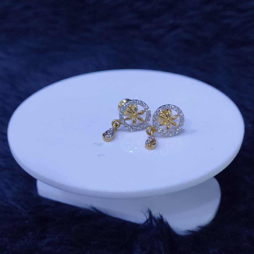 22KT/916 Yellow Gold Allure Earrings For Women
