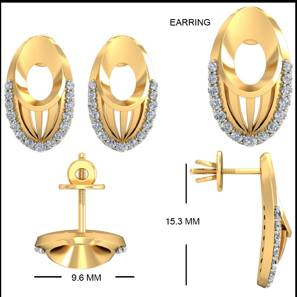 22kt Yellow Gold Shravanthi Earrings For Women