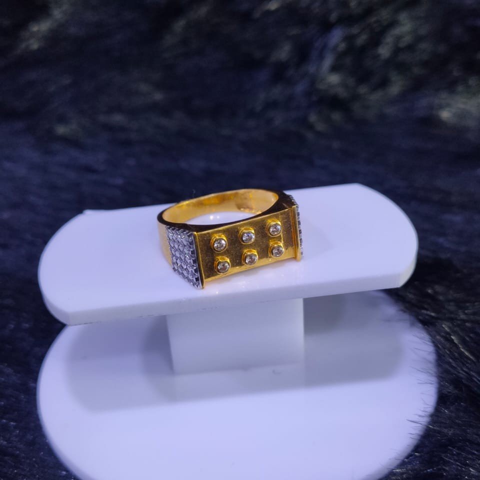 22KT/916 Yellow Gold Small Six Stone Master Class Ring For Men