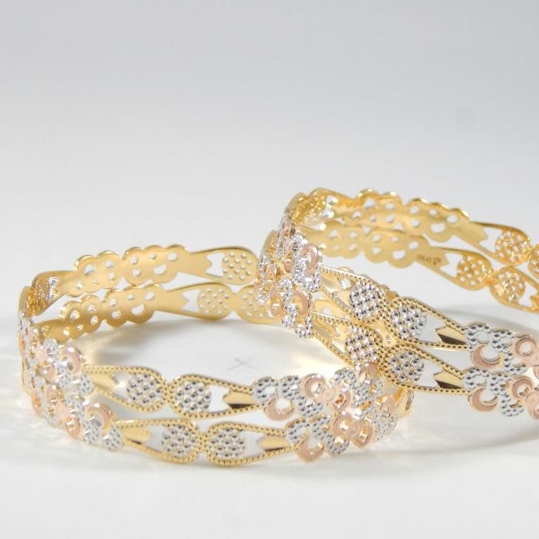 22KT Yellow Gold Cleodora Bangles  for  Women