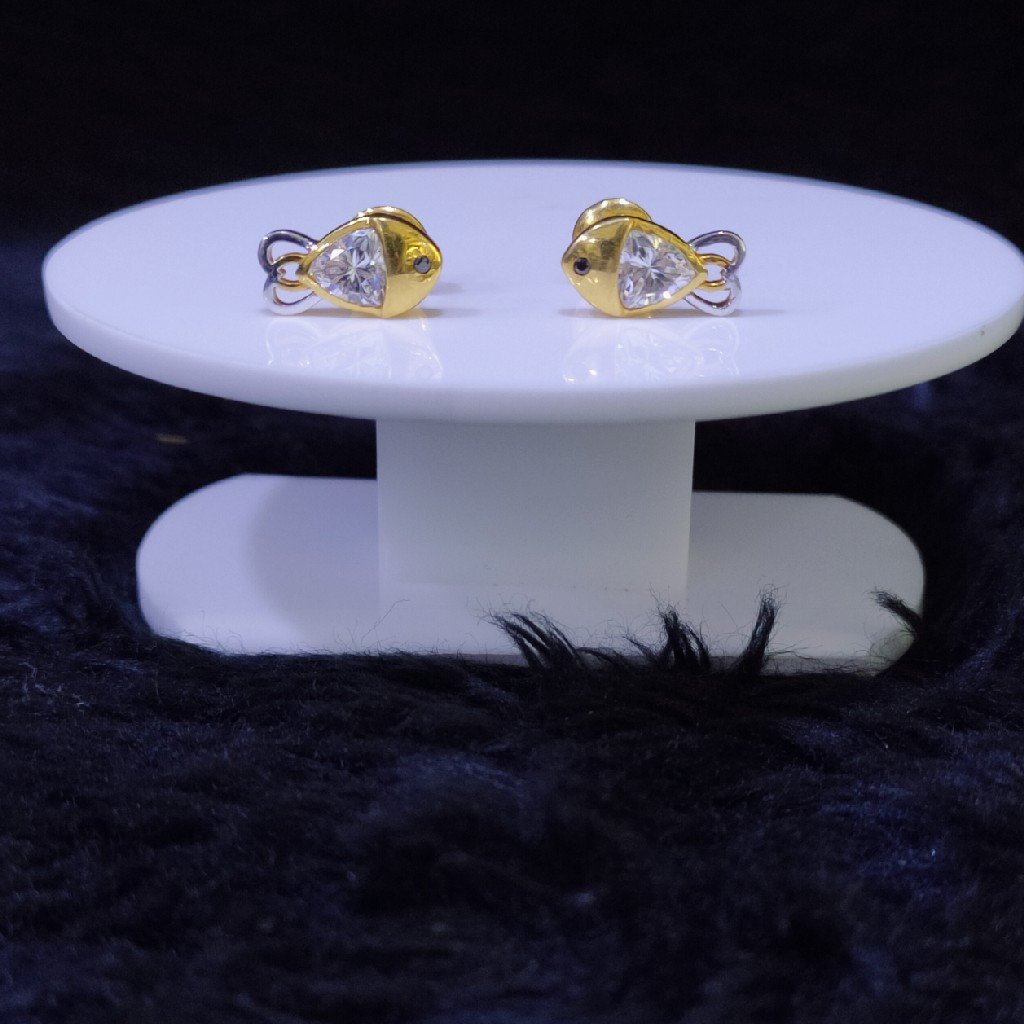 22KT/916 Yellow Gold Fish Earrings For Women