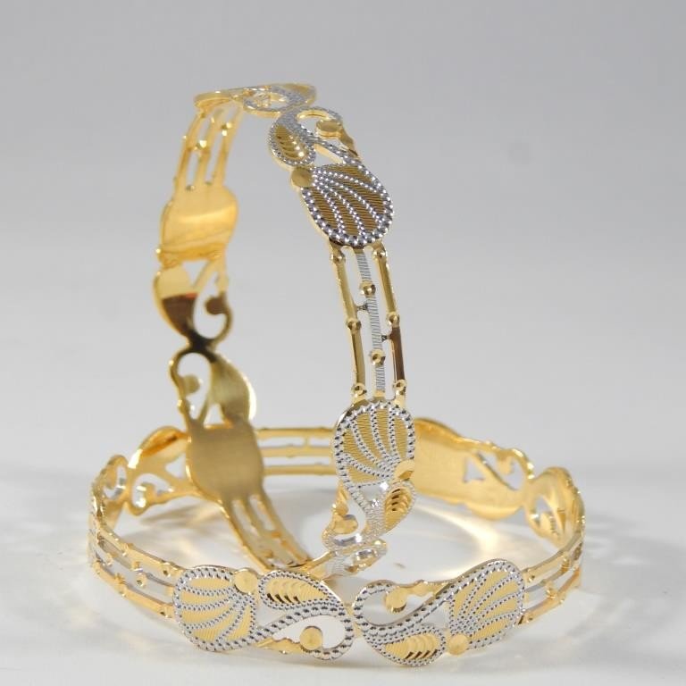 22Kt Yellow Gold Robertina Cnc Bangles for Women