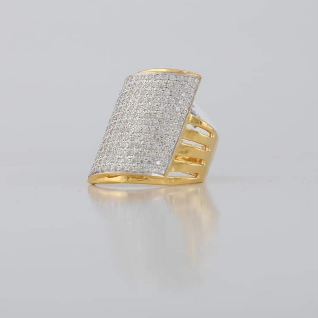 22kt/916 yellow gold cz casting ring for women