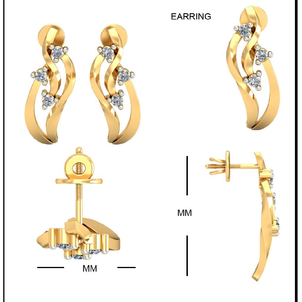 22Kt Yellow Gold Amphicis Earrings For Women