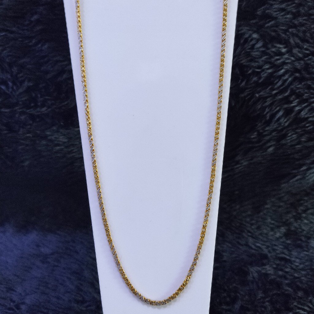 22KT/916 Yellow Gold Belcher Rodiyam Chain For Unisex