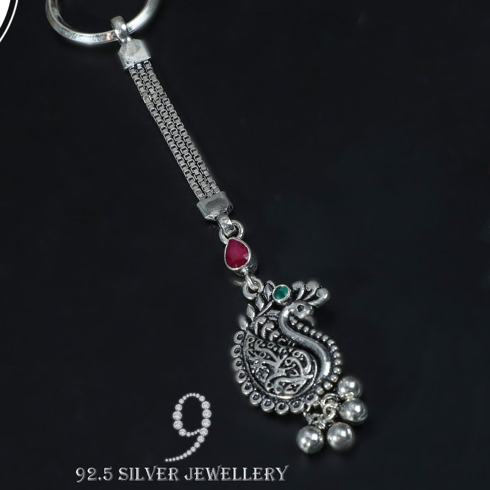 92.5 oxdes keychain silver jewelry ky001
