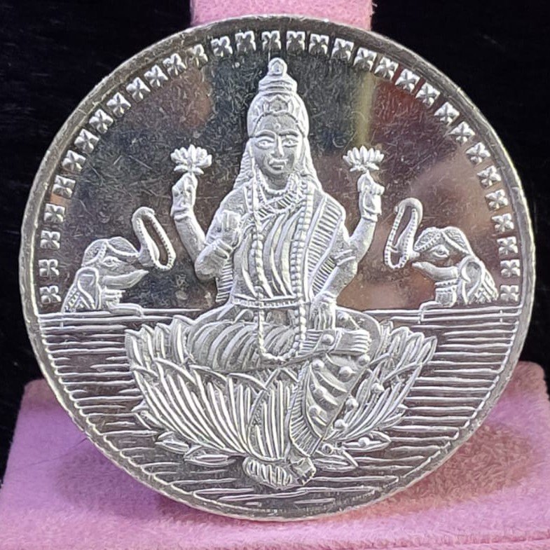 999 Silver Twenty Five Gram Laxmi ji Silver  Coin