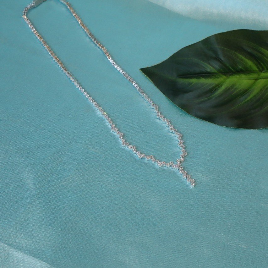 92.5 Sterling Silver Cz Swarocski Necklace For Women