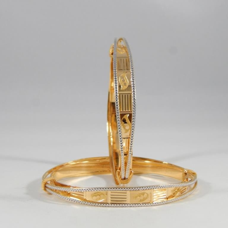 22KT Gold CNC Machine Bangles For Women