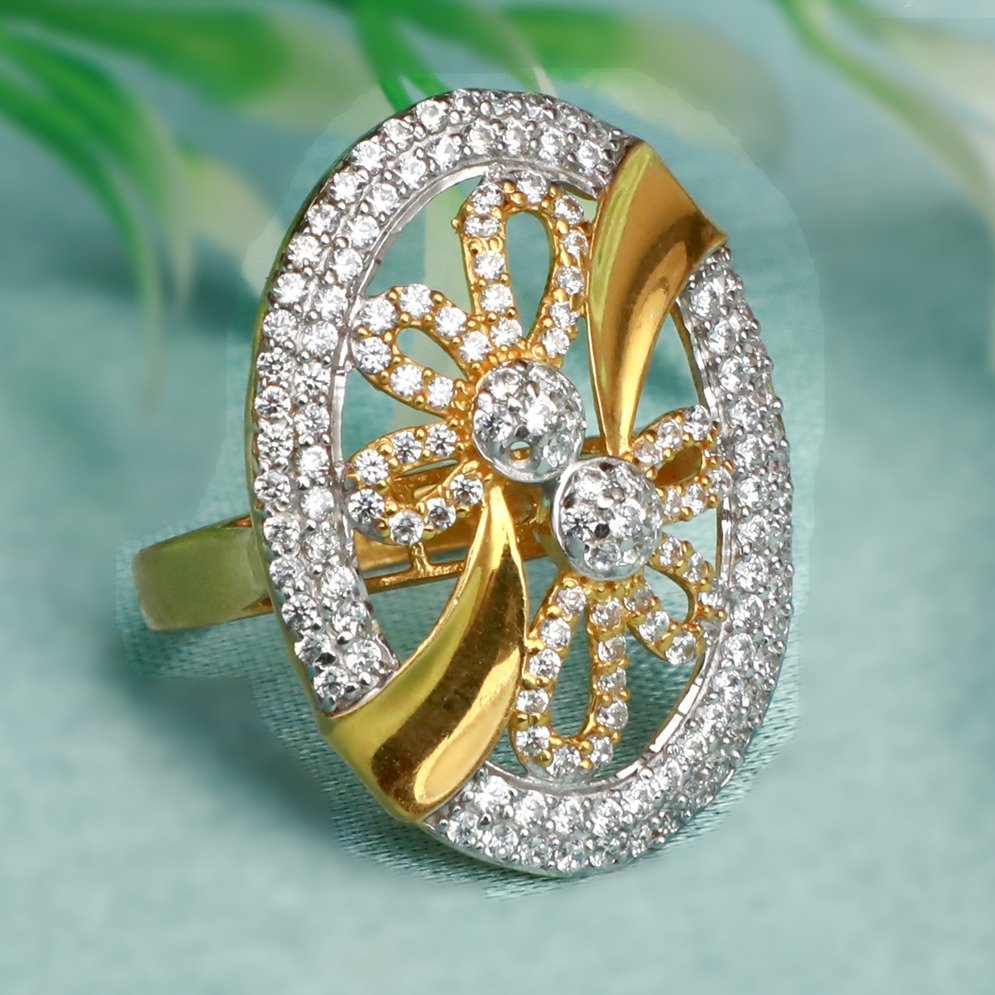 22Kt Gold Designer Ring For Bridal PJ-R016